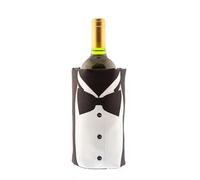 Koala Spain Enfriador de Vino con Gel Rápido Enfriamiento Compartimentado, 4 Capas Anti-condensación,Estampado Smoking, Velcro Ajustable Bot. Vino o Cava, Incluye Regalo