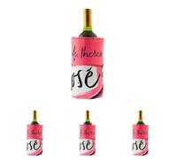 Koala Spain Manga Enfriadora 4 Capas, Estampado Wine Rosé, Velcro Ajustable BOT. Vino o Cava, Incluye Regalo Lámina Antigoteo (Paquete de 4)