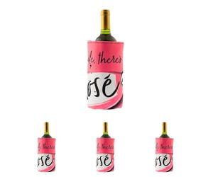 Koala Spain Manga Enfriadora 4 Capas, Estampado Wine Rosé, Velcro Ajustable BOT. Vino o Cava, Incluye Regalo Lámina Antigoteo (Paquete de 4)