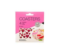 Koala Spain Posavasos Desechables, Estampado Corazones, 9 cm (4 Unidades)
