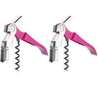 Koala Spain Sacacorchos AC de Dos Tiempos, con Resorte Articulado, Color Rosa (Paquete de 2)