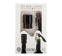 Koala Spain 6335NN02 Sacacorchos Y Tapón De Vacío, Acero Inoxidable, Negro