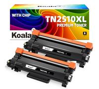 Koala TN2510XL Cartucho de Tóner Compatible con Brother TN2510 XL, 2-Negro | Compatible para HL-L2400DWE HL-L2445DW DCP-L2620DW MFC-L2800DW DCP-L2665DW DCP-L2660DW MFC-L2827DWXL DCP-L2627DWE MFC-L2860DW