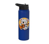 Koala tocando la guitarra gráfica Koala Niños Niñas Amante de la guitarra Stainless Steel Insulated Water Bottle