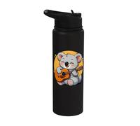 Koala tocando la guitarra gráfica Koala Niños Niñas Amante de la guitarra Stainless Steel Insulated Water Bottle