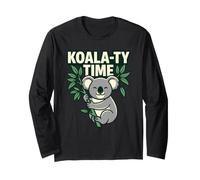 Koala-Ty Time Quotes Cita Lazy Koala Lover Animal Cute Cart Manga Larga