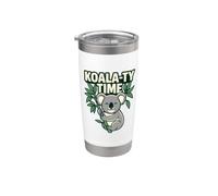 Koala-Ty Time Quotes Cita Lazy Koala Lover Animal Cute Cart Vaso térmico de acero inoxidable de doble pared