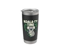 Koala-Ty Time Quotes Cita Lazy Koala Lover Animal Cute Cart Vaso térmico de acero inoxidable de doble pared