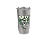 Koala-Ty Time Quotes Cita Lazy Koala Lover Animal Cute Cart Vaso térmico de acero inoxidable de doble pared