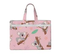 Koala, un lindo animal salvaje australiano,Bolsa de lona para documentos con cremallera, bolso de mano, maletín para la escuela y la oficina.