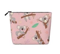 Koala, un Lindo Animal Salvaje Australiano,Neceser de Maquillaje de imitación Lino, Neceser de Viaje portátil