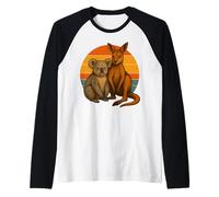 Koala Y Canguro Retro Puesta De Sol Mejores Camiseta Manga Raglan