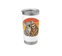 Koala y perezoso Mejores amigos Amistad animal Vaso térmico de acero inoxidable de doble pared