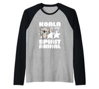 Koalas Divertidos de Dibujos Animados Kawaii de Koala Is My Spirit Camiseta Manga Raglan