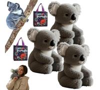 Koaly - The Koaly Emotional Healing on Demand, Ai Plush Ultra-Soft Koala Mimics Natural Movements, Realistic Comfort Stuffed Animal, Emotional Support Companion for Anxiety Relief, Adults(3Pcs)