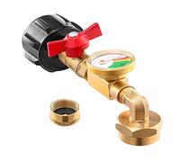 Koanhinn 1Set QCC1 - Adaptador de ángulo de recambio para depósito de propano con indicador de tanque de propano con válvula de control de encendido