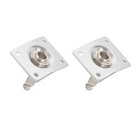 Koanhinn 2 conectores de salida de placa cromada para guitarra eléctrica