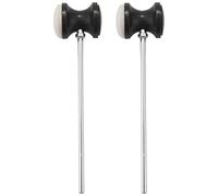 Koanhinn 2 piezas de acero inoxidable y fieltro eje negro tambor pedal bajo batería Beater Instrument Accesorios