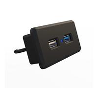 Koanhinn 2 puertos USB Ladebuchse 2A 9V Ladeadapter Eingebauter QC3.0 HUB für Ladeadapter Tisch Versteckte Halterung