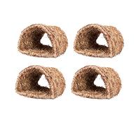 Koanhinn 2 túneles de hierba para casa, cabañas tejidas para tumbarse o dormir, casa masticable comestible para conejos y animales pequeños