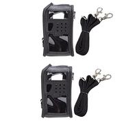 Koanhinn 2 unidades para Walkie Talkie Case F8 Walkie Talkie Case UV-5R de piel, Negro