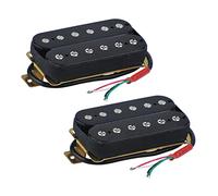 Koanhinn 2 x guitarras eléctricas de doble bobina de sonido de puente Alnico V pastillas de tono negro