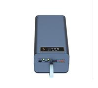 Koanhinn 21X18650 Carcasa de batería Uso Sin soldadura Power Bank Case PD con luz 18650 caja de carga de batería desmontable portátil DIY