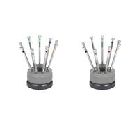 Koanhinn 2Conjunto Juego de Destornilladores de Precisión de Acero de 0,5-2,5 mm/9 Piezas para Reparación de Relojes Hoja de Portátil Surtido de Herramientas Ranuradas