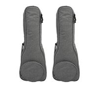Koanhinn 2piezas 23 Pulgadas Algodon Ukelele Bolso Suave Concierto Caso Impermeable Oxford Ukelele Hawaii Cuatro Mochila Gris