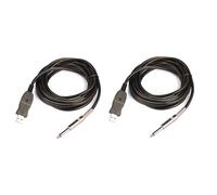 Koanhinn 2piezas 3 Metro Guitarra para PC Cable de Grabacion Plomo Interfaz de Conexion de Conversor Adaptador 6.5mm