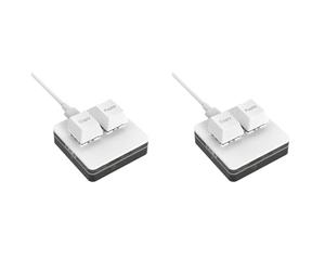 Koanhinn 2X Mini Teclado Personalizado Teclado OSU Macro RGB de 2 Teclas Teclado MecáNico Programable para Trabajar en Juegos, Tipo B