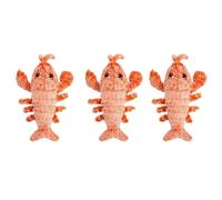 Koanhinn 3X Juguetes para Perros con Forma de Langosta Flexible, Juguete Interactivo de Langosta Saltadora de Felpa, Juguete para Mascotas en Movimiento Activado por Movimiento, B