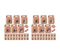 Koanhinn 48 unidades Navidad celebración regalo cajas Navidad fiesta dulces bolsas papel Kraft cajas
