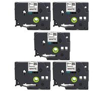 Koanhinn 5 StüCke 24 mm TZC Etiquetas de cinta para impresora de etiquetas PT E500W PT P750W PT H500 PT P900 PT 3600 Papel de impresión térmica A