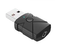 Koanhinn Adaptador de audio USB Bluetooth 5.2 Transmisor receptor inalámbrico Tarjeta de sonido 3.5mm Aux Music Dongle para TV Altavoz de coche PC