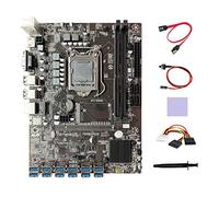 Koanhinn B250C BTC Placa base+4PIN a SATA Cable+Switch Cable+Cable SATA+Grasa Térmica+Almohadilla Térmica 12 USB3.0 para ETH