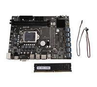 Koanhinn B250C BTC - Placa base de minería con DDR4 de 4 GB de RAM+cable de conmutación 12X PCIE a USB3.0 ranura GPU placa base LGA1151