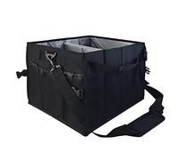 Koanhinn Bolsa de almacenamiento de herramientas para barbacoa, bolsa de almacenamiento plegable para viajes, estante de almacenamiento para barbacoa, B, Black