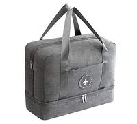 Koanhinn Bolsa de deporte para entrenamiento, bolsa de deporte, zapatos de almacenamiento, para hombre, fitness, duradera, multifunción, bolsa de mano para deportes al aire libre, gris