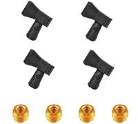 Koanhinn Clips para micrófono para trípodes, soporte de clip de micrófono, condensador ajustable, con 4 adaptadores de tuercas de cobre