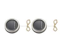 Koanhinn Luces solares para tapa de tarros de conservas, 12 paquetes de 20 luces LED de cuerda de hadas, 12 vestidos con aros incluidos (vasos no incluidos)