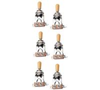 Koanhinn Métrico de 3 vías para guitarra de marcación rápida, tono para la selección de sonido, accesorios Lp para guitarra eléctrica, plata y beige (un paquete de 6 piezas)