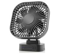 Koanhinn Mini ventilador USB recargable con temporizador, plegable, 3 7 hojas, ventilador portátil silencioso para oficina, al aire libre, camping