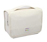 Koanhinn Organizador de cosméticos para colgar, portátil, equipaje de viaje, maleta, organizador de maquillaje, bolsa de almacenamiento de ropa, color crema, Crema .