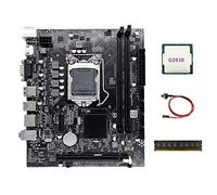 Koanhinn Placa base de computadora H110 LGA1151 compatible con Celeron G3900 G3930 Series CPU+G3930 CPU+DDR4 4GB 2133Mhz RAM + cable de interruptor