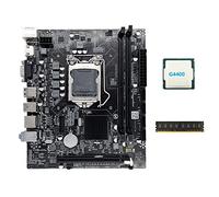 Koanhinn Placa base de computadora H110 LGA1151 soporta Celeron G3900 G3930 Series CPU con CPU G4400+DDR4 4GB 2133Mhz RAM