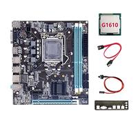 Koanhinn Placa base H61+G1610 CPU+cable SAT cable de interruptor+deflector LGA1155 M.2 NVME DDR3 para oficina para placa base
