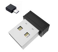 Koanhinn Ratón USB Jiggler Indetectable Mouse Mover USB Mouse Mover Automático Ratón Mover Jiggler con adaptador USB C Negro