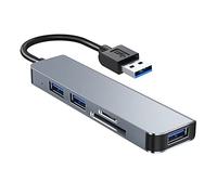 Koanhinn TU305 TU305 - Concentrador USB portátil USB 3.0 + 2 puertos USB 2.0 + SD + TF Docking Station Hub Splitter Multiport Adapter