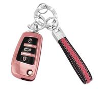 Koaudb Funda completa para llave de coche para Audi con cordón para llavero, 3 botones de TPU suave, compatible con Audi A1 A3 A4 A6 A8 Quattro Q2 Q3 Q7 S3 S6 RS3 RS6 R8 TT TTS d-3-P)